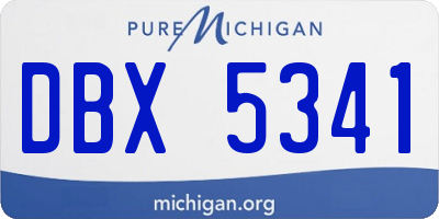 MI license plate DBX5341