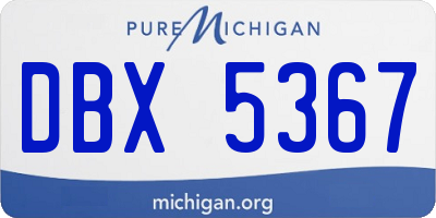 MI license plate DBX5367