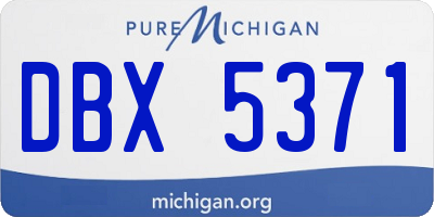 MI license plate DBX5371