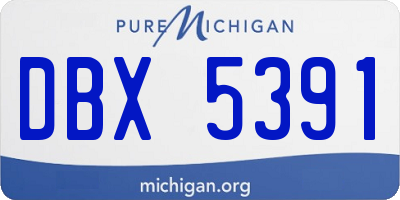 MI license plate DBX5391