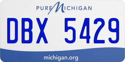 MI license plate DBX5429