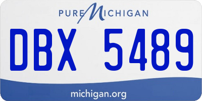MI license plate DBX5489
