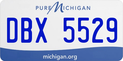 MI license plate DBX5529