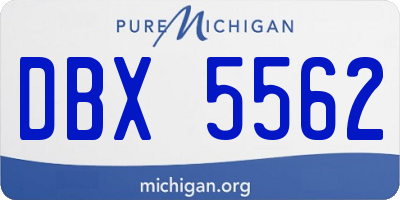 MI license plate DBX5562
