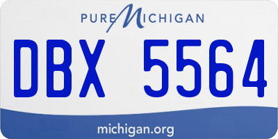 MI license plate DBX5564