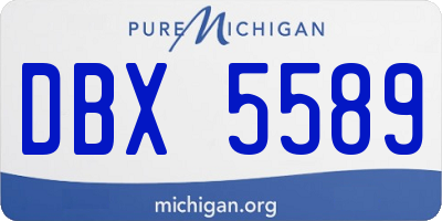 MI license plate DBX5589