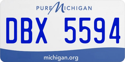 MI license plate DBX5594