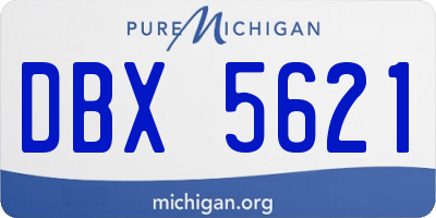 MI license plate DBX5621