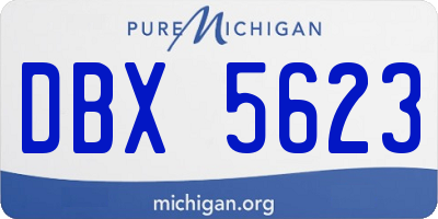 MI license plate DBX5623