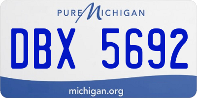 MI license plate DBX5692