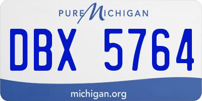 MI license plate DBX5764