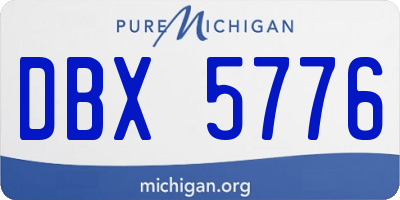 MI license plate DBX5776