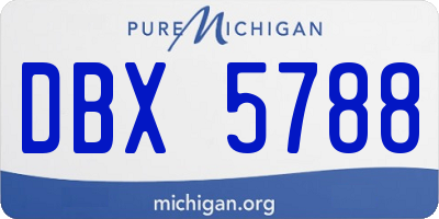 MI license plate DBX5788