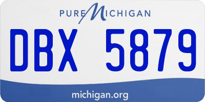 MI license plate DBX5879