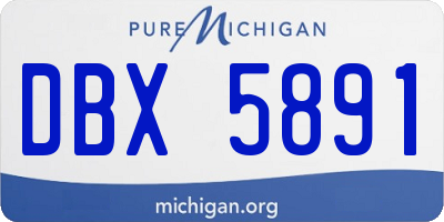 MI license plate DBX5891