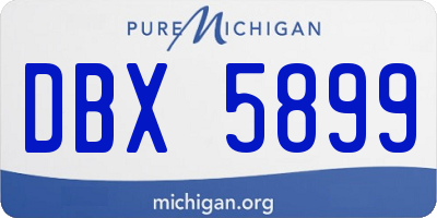 MI license plate DBX5899