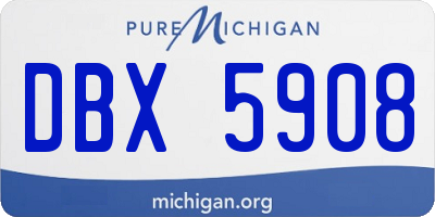 MI license plate DBX5908