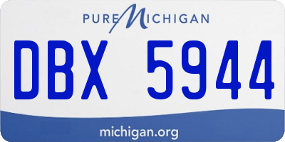 MI license plate DBX5944