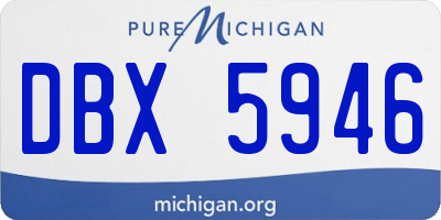 MI license plate DBX5946