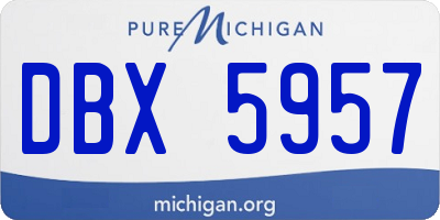 MI license plate DBX5957