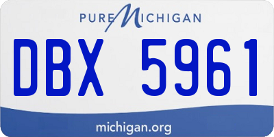 MI license plate DBX5961