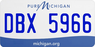 MI license plate DBX5966