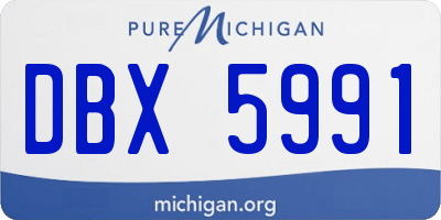 MI license plate DBX5991
