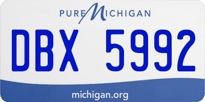 MI license plate DBX5992