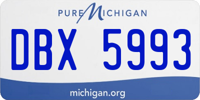 MI license plate DBX5993