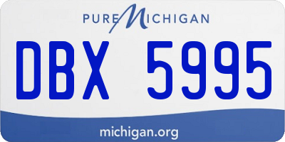 MI license plate DBX5995