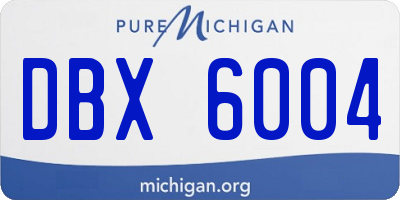 MI license plate DBX6004
