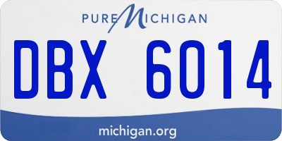 MI license plate DBX6014