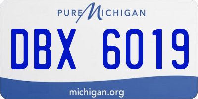 MI license plate DBX6019