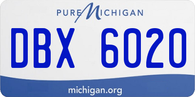 MI license plate DBX6020