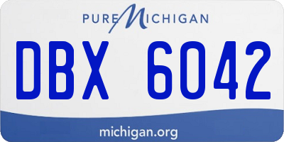 MI license plate DBX6042