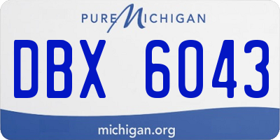 MI license plate DBX6043