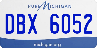 MI license plate DBX6052