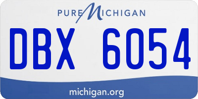 MI license plate DBX6054