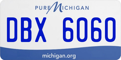 MI license plate DBX6060