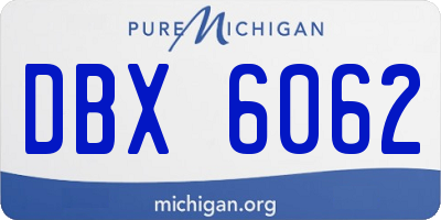 MI license plate DBX6062