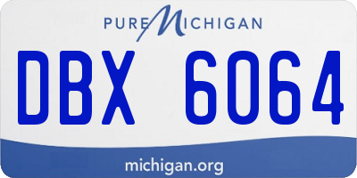 MI license plate DBX6064