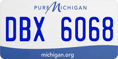MI license plate DBX6068
