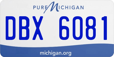 MI license plate DBX6081