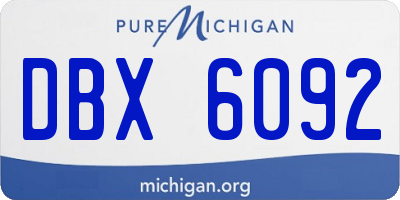 MI license plate DBX6092