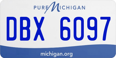 MI license plate DBX6097