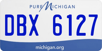 MI license plate DBX6127