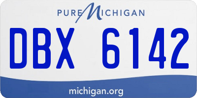 MI license plate DBX6142