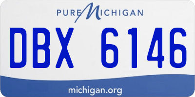 MI license plate DBX6146
