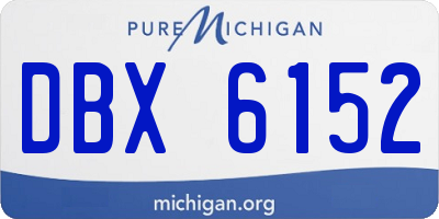 MI license plate DBX6152