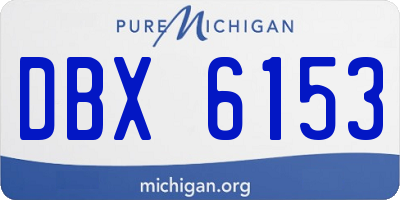 MI license plate DBX6153